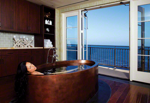 Terranea Resort and Spa, Palos Verdes, California Copper Elliptical Soaking Bath 42”x80”25”