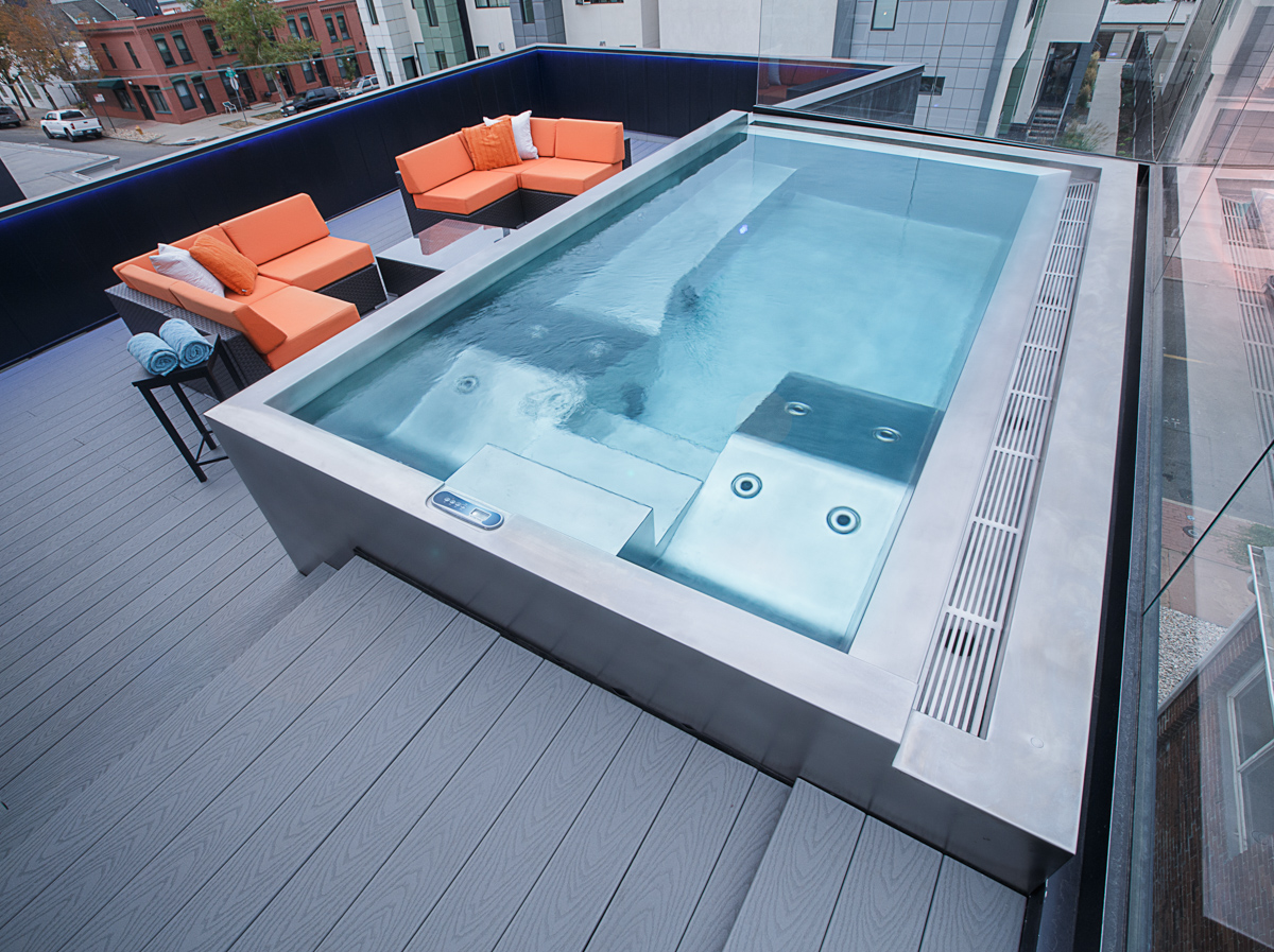 Stainless Steel Rooftop Spa