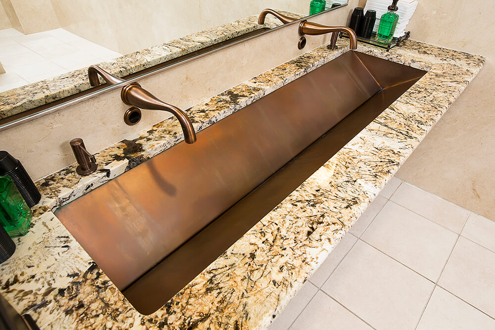 Copper Undermount Contemporary  Sink 84