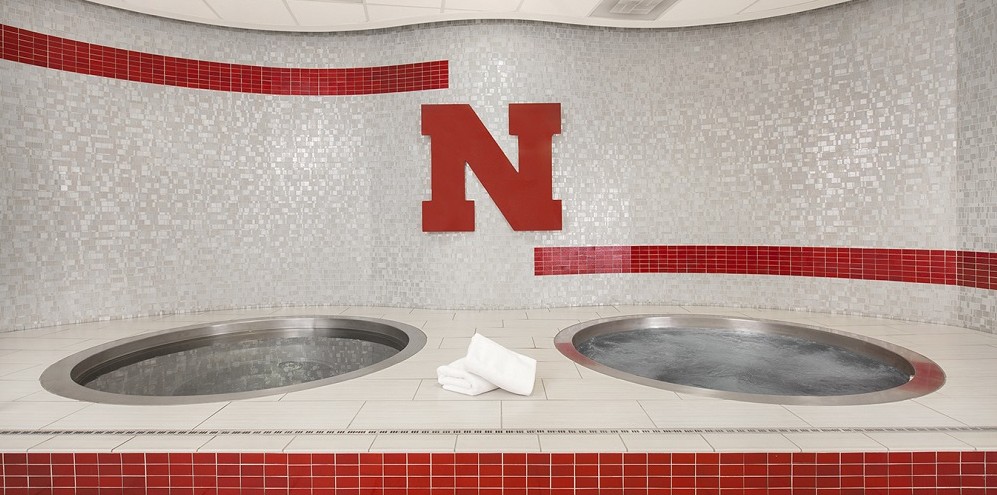 Univeristy of Nebraska, Lincoln Nebraska Stainless Steel Spas with Bench Seating 84” round x 37” deep