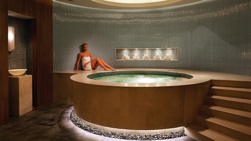 Stainless Steel Spa with Tile Accents 96
