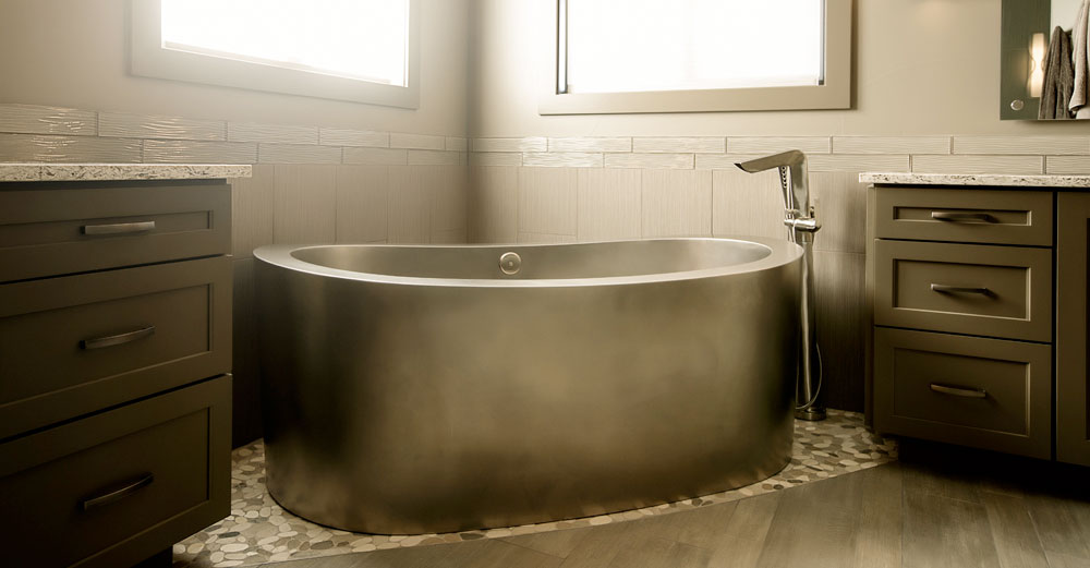 Stainless Steel Elliptical Freestanding Tub 70