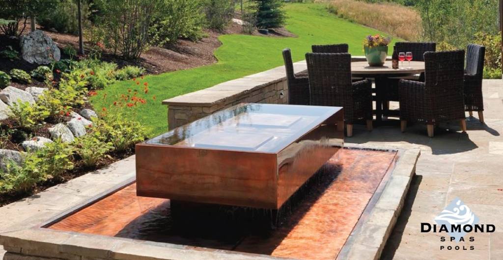 Copper Water Features Diamond Spas