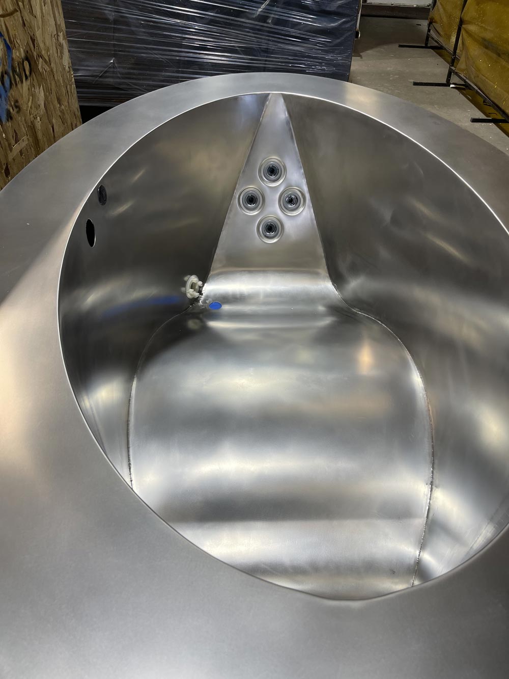 Stainless Steel Elliptical Bath with Jet System