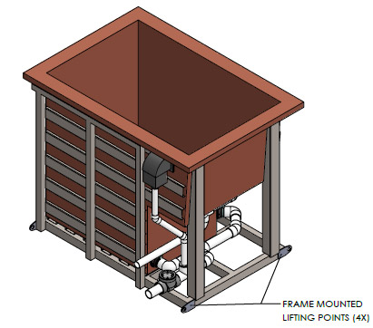 Copper Cold Plunge, Remote Hayward Equipment, Brown Foam Cover for sale