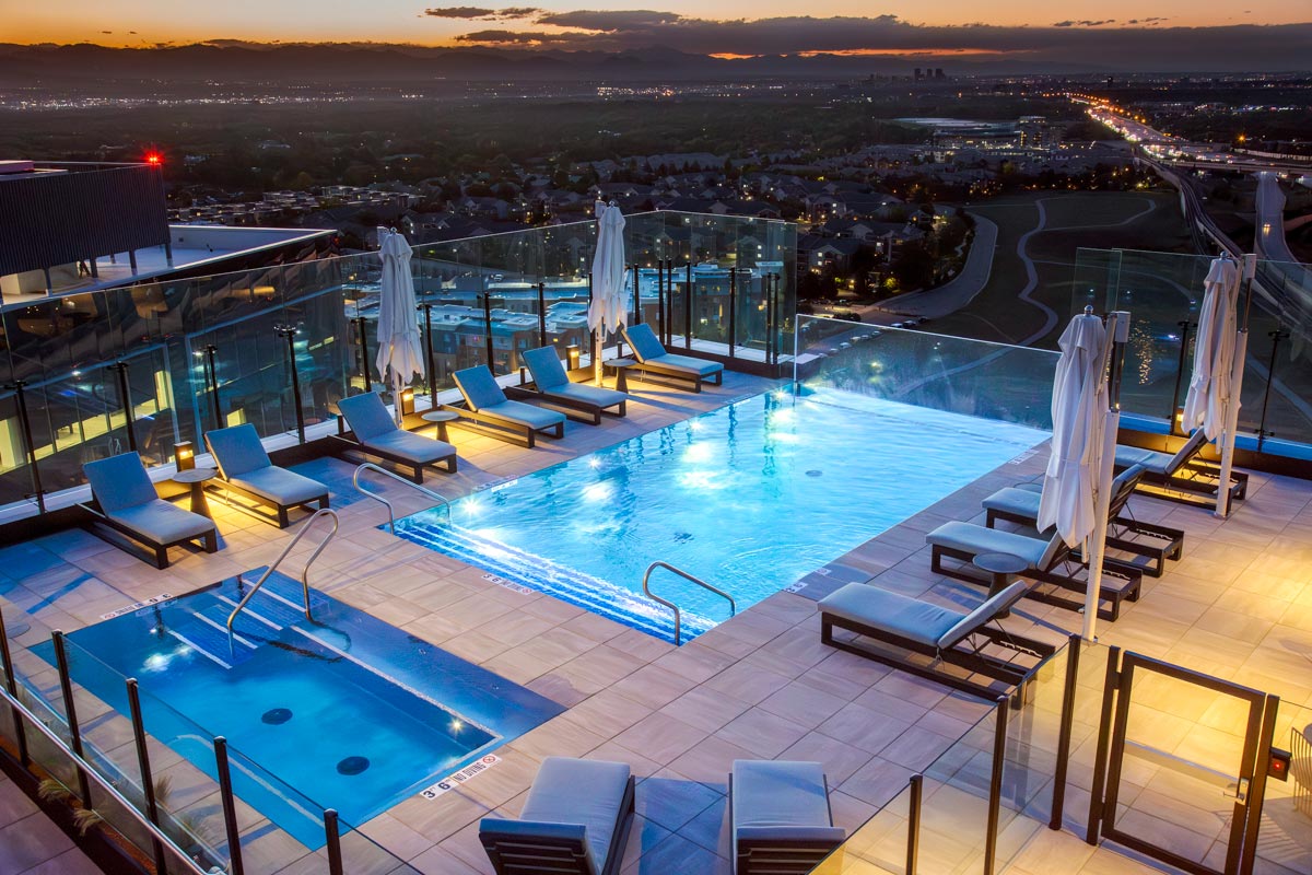 Pool Rooftop Split Level Rooftop Swimming Pool Design - Rooftop Spa Design | Diamond Spas